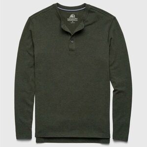 SURFSIDE SUPPLY SEAN ULTRA SOFT CLASSIC HENLEY - GREEN HEATHER